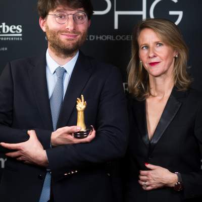 Volcy Bloch, CEO of Trilobe and Gautier Massonneau, Founder and creative director  of Trilobe, winner of the "Petite Aiguille" Prize 2022