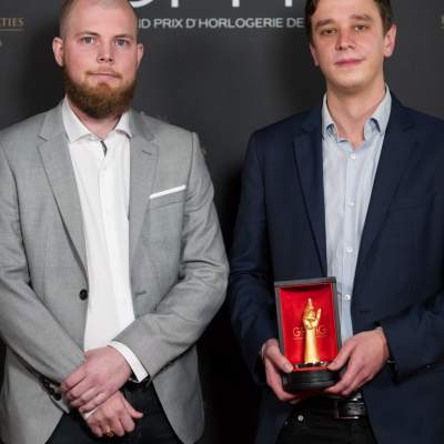 Gaël Petermann et Florian Bédat, Co-fondateurs de Petermann Bédat, lauréats du Prix Révélation Horlogère 2020