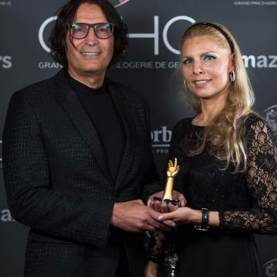 Daniël et Maria Reintjes, Owners and creativ directors of Christiaan Van Der Klaauw, winner of the Calendar and Astronomy Watch Prize 2021