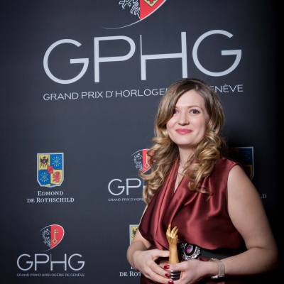  Brigitte Morina, CEO of DeLaneau, winner of the Ladies’ Watch Prize 2013