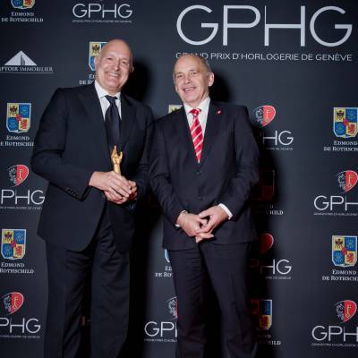  Michele Sofisti, CEO of Girard-Perregaux, and Ueli Maurer, President of the Swiss Confederation
