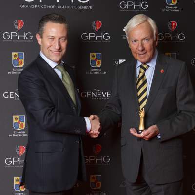 Aurel Bacs (Président du jury) et David Newman (Président de The George Daniels Educational Trust)