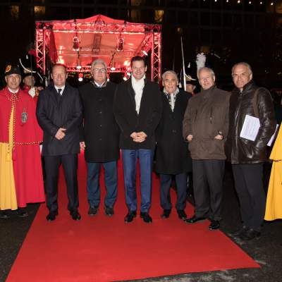 Sami Kanaan (Conseiller Administratif), Serge Dal Busco, Luc Barthassat et Pierre Maudet (Conseillers d'Etat), Carlo Lamprecht (Président de la Fondation du GPHG), Prince Philipp von und zu Liechtenstein (Chairman de LGT), Rémy Pagani (Maire de Genève)