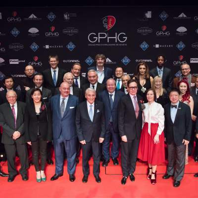 Membres du jury du GPHG 17 avec Carlo Lamprecht (Président de la Fondation du GPHG)