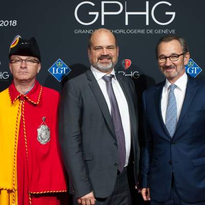 Sami Kanaan, Mayor of the City of Geneva and Raymond Loretan, President of the GPHG Foundation 