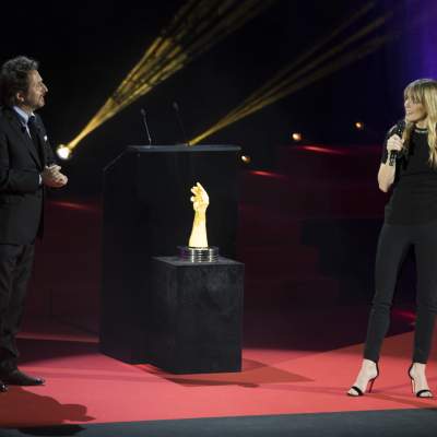 Edouard Baer and Véronic DiCaire (MCs)