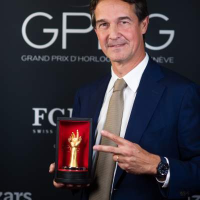  Laurent Dordet,  Hermès Horloger CEO, winner of the Men’s Complication Watch Prize 2022 and the Ladies’ Complication Watch Prize 2022