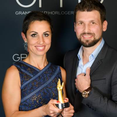 Co-founders of Genus, winners of the Mechanical Exception Watch Prize 2019