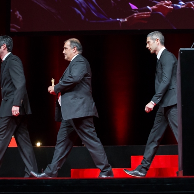 Micke Pintus, Yannick Pintus, Jean-Luc Perrin (horlogers de Vacheron Constantin, marque lauréate du Prix du Jury) 