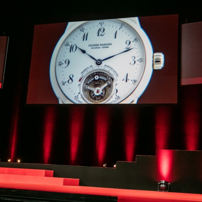 Patrik Hoffmann (CEO de Ulysse Nardin, marque lauréate du Prix du Tourbillon 2015), avec Pierre Maudet (Conseiller d’Etat)
