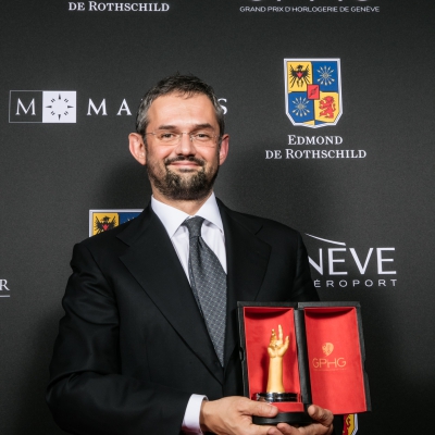 Stefano Macaluso (Directeur du Développent Produit et Design de Girard-Perregaux, marque lauréate du Prix de la Montre à Sonnerie 2015)