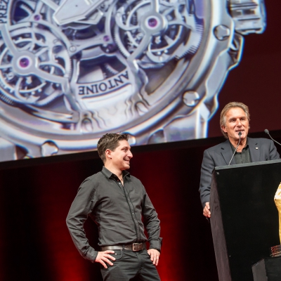 Antoine and Florian Preziuso (Founder of Antoine Preziuso and his son, winner of the Innovation Watch Prize 2015 and the Public Prize 2015)