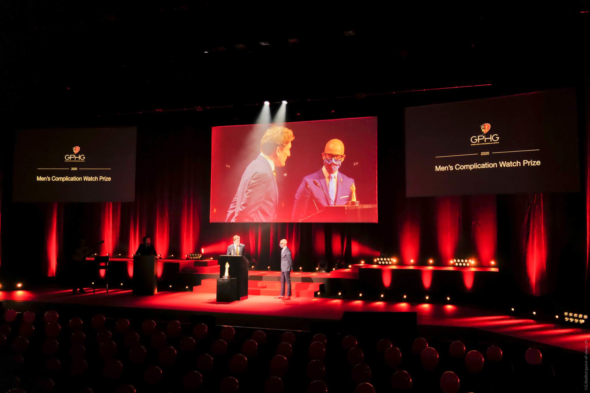 Stephen Forsey et David Bernard, Co-fondateur de Greubel Forsey /  Responsable de l&#039;atelier Hand Made de Greubel Forsey, lauréats du Prix de la Complication pour Homme 2020