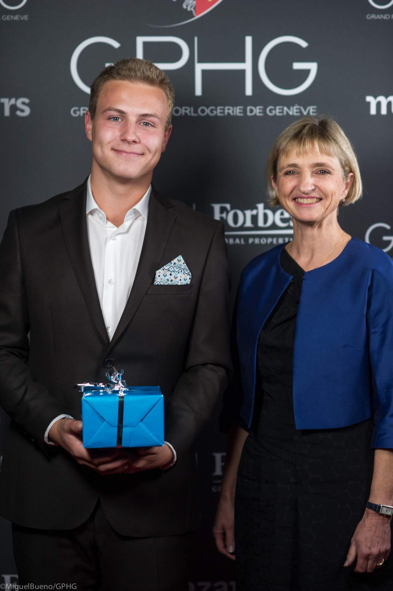 Nathan Roux Morand, Winner of the Young Student Prize 2021 and Fabienne Fischer, State Councilor