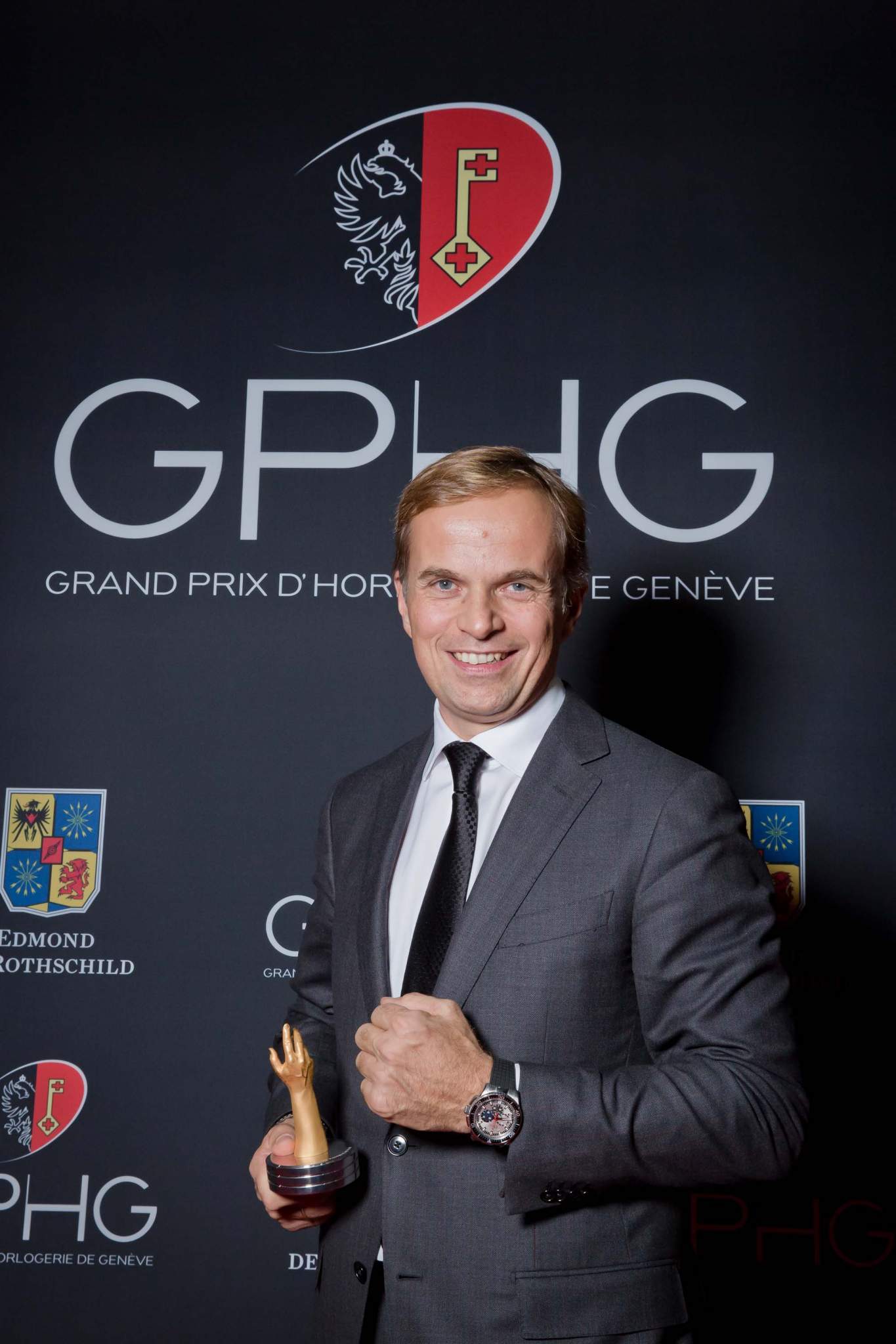 Jean-Frédéric Dufour, CEO of Zenith, winner of the Sports Watch Prize 2013