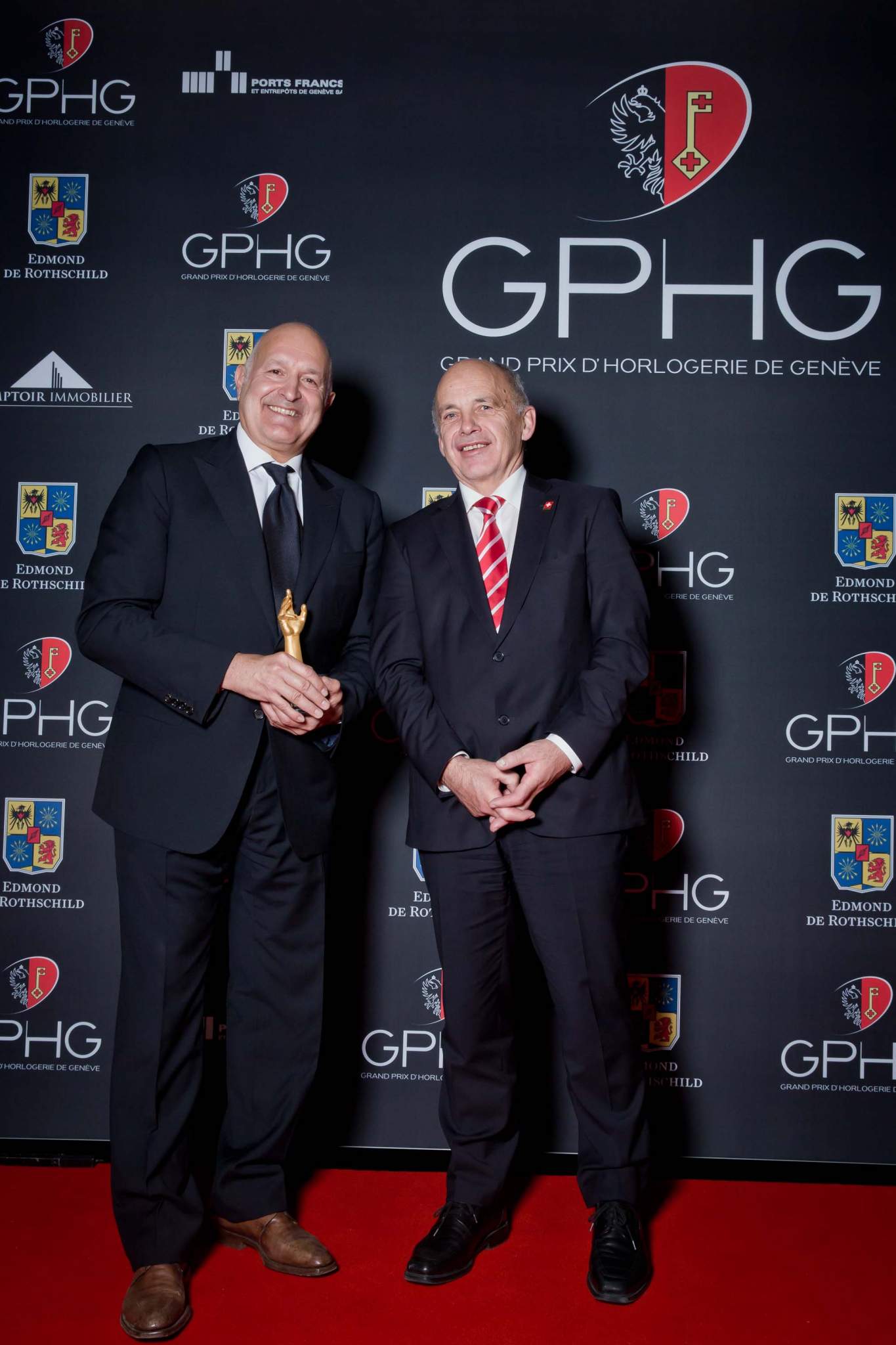 Michele Sofisti, CEO of Girard-Perregaux, and Ueli Maurer, President of the Swiss Confederation