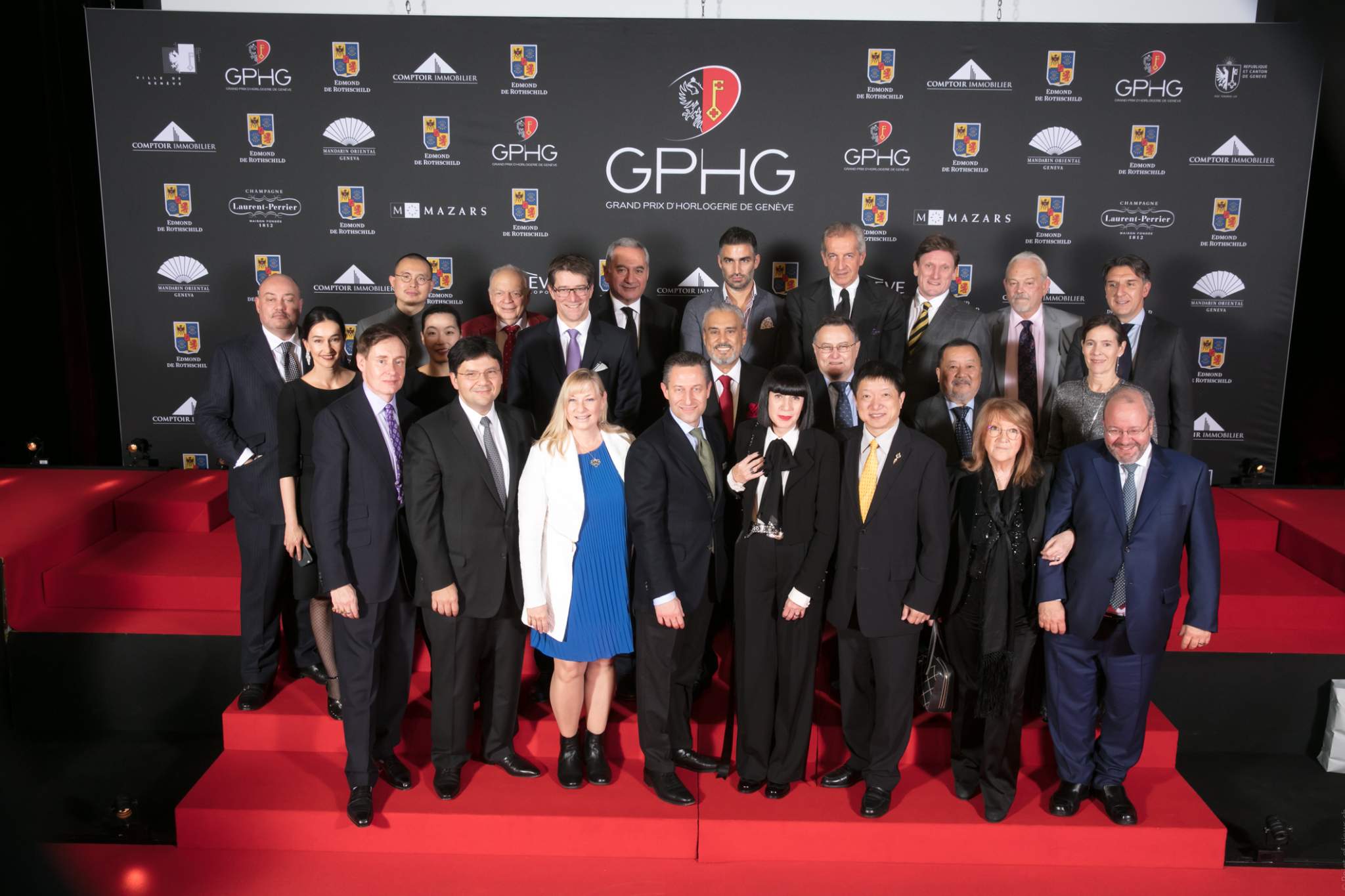 Jury members of the GPHG 2016 with Carine Maillard (Director of the Foundation of the GPHG)