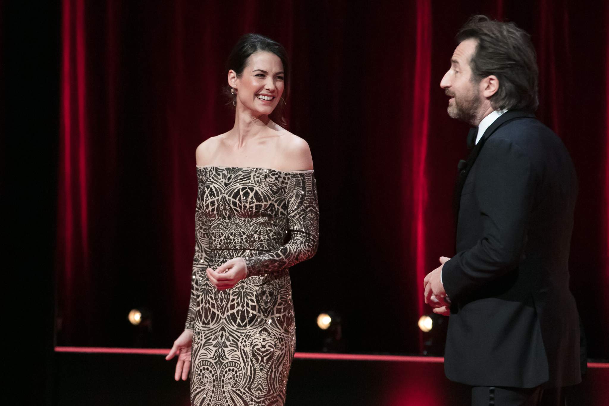Lauriane Gilliéron and Edouard Baer (MCs)