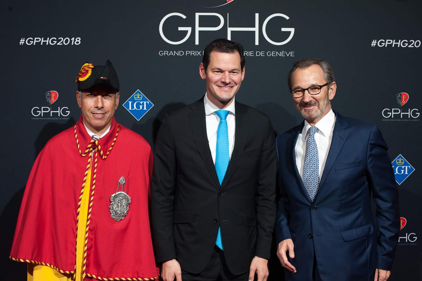 Pierre Maudet, Geneva State Concillor and Raymond Loretan, president of the GPHG Foundation