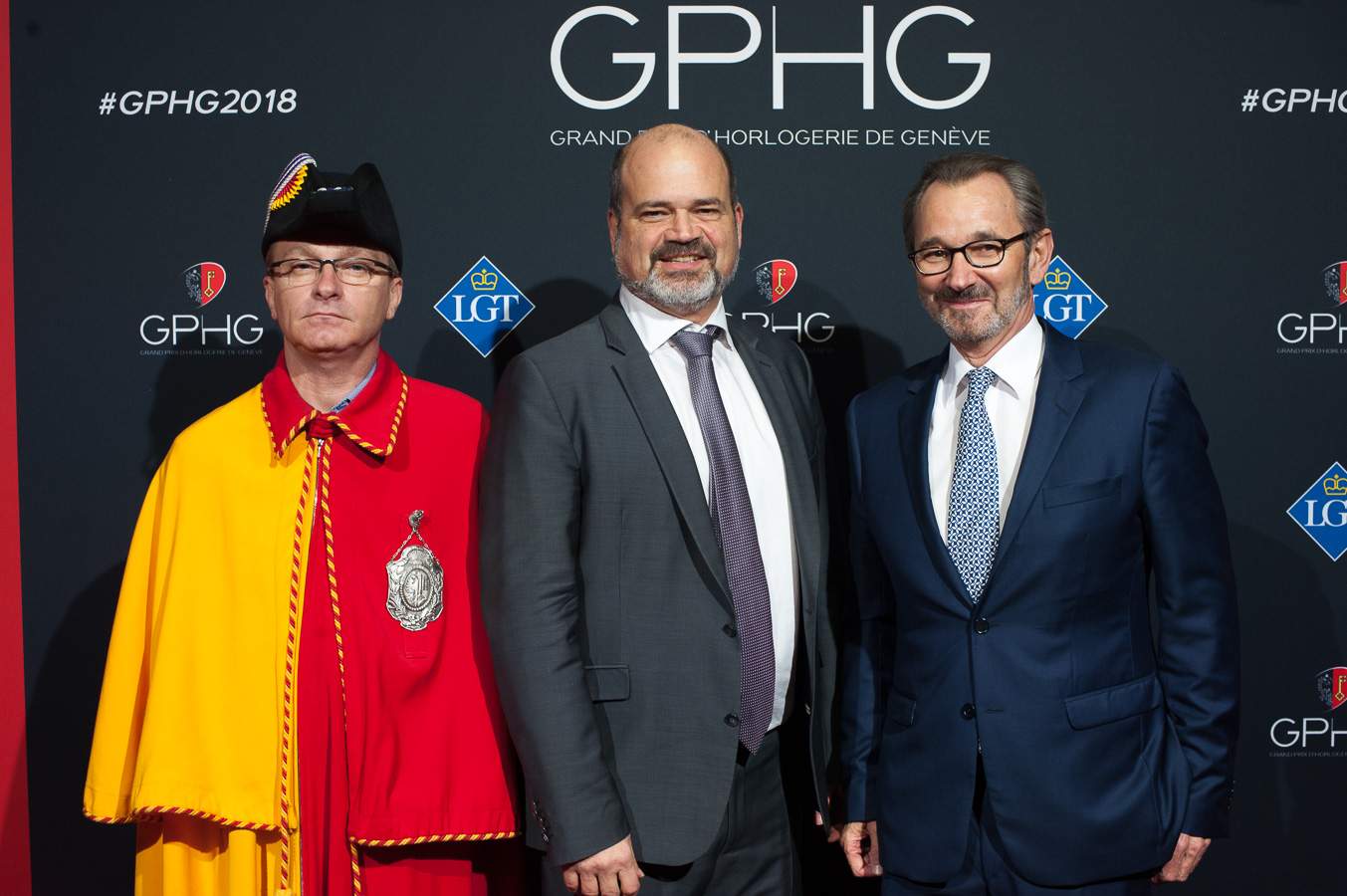 Sami Kanaan, Mayor of the City of Geneva and Raymond Loretan, President of the GPHG Foundation
