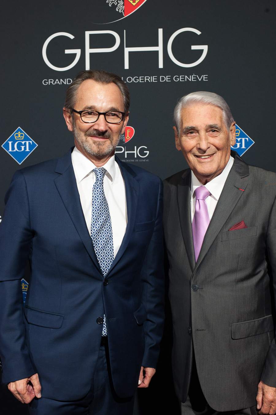 Carlo Lamprecht, former President of the GPHG Foundation and Raymond Loretan, President of the GPHG Foundation