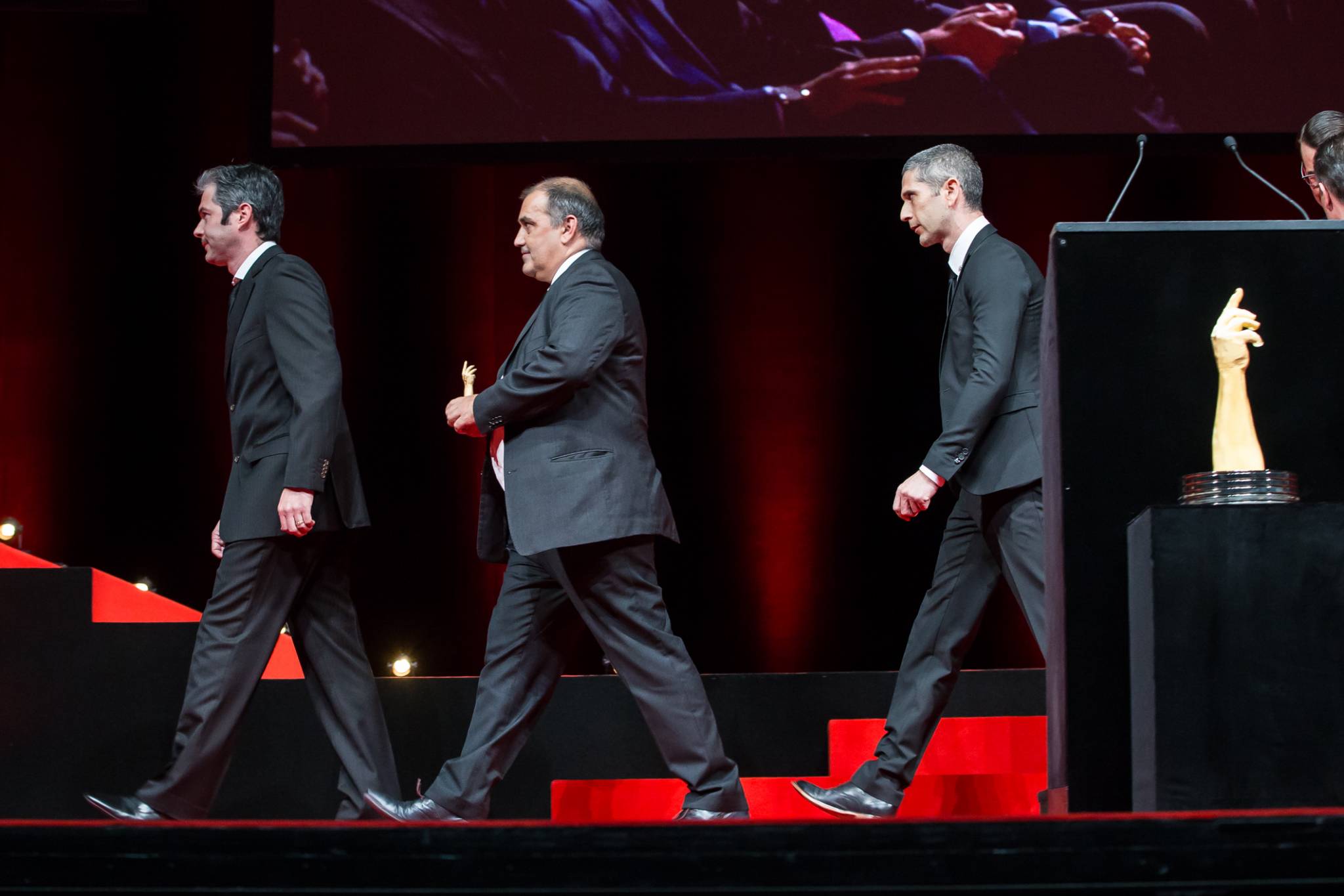 Micke Pintus, Yannick Pintus, Jean-Luc Perrin (watchmakers of Vacheron Constantin, winner of the Special Jury Prize)