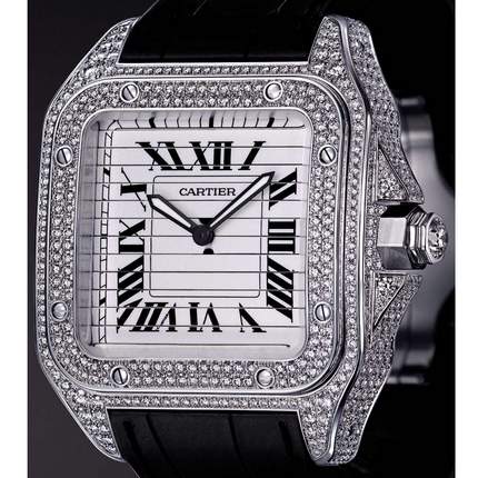 cartier santos triple 100 watch