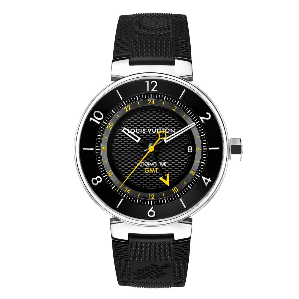 Auht LOUIS VUITTON Tambour GMT Evolution In Black Q1159 Black Dial 90173862  