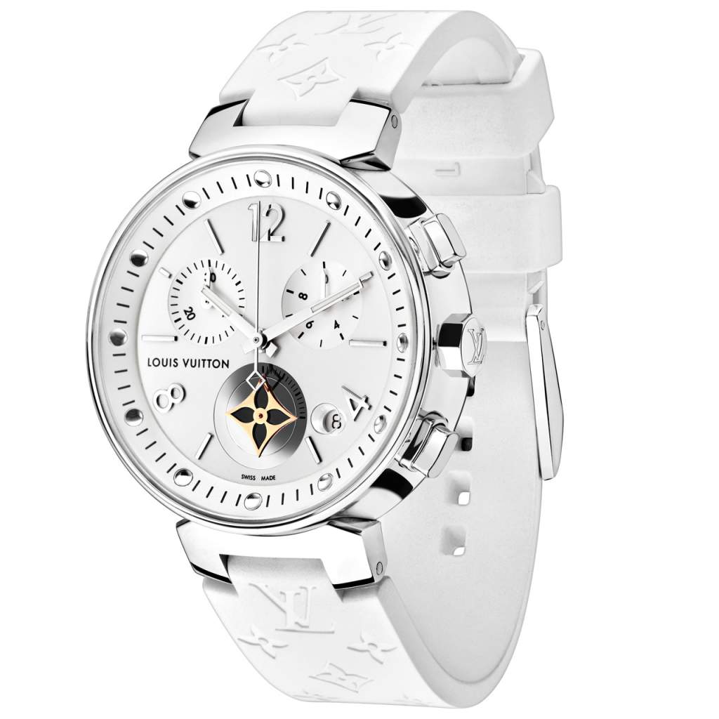 Tambour Moon Star Chronograph White Gphg A minimalist timepiece inspired by travel and the crescent moon. tambour moon star chronograph white gphg