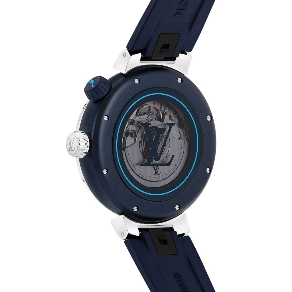 Louis Vuitton Tambour Street Diver Chronograph, automatic, 46mm, Steel Blue