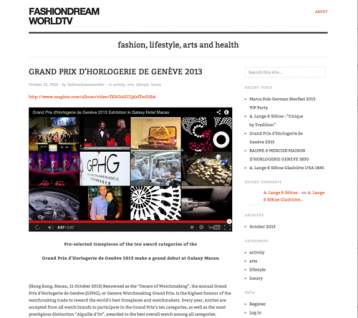 world tv - Grand Prix d’Horlogerie de Genève 2013 make a grand debut at Galaxy Macau