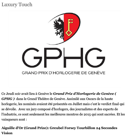 luxury touch gphg