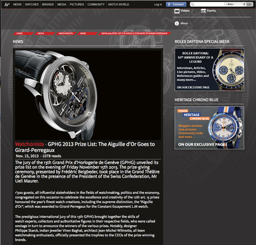 watchonista GPHG 2013 Prize List The Aiguille d Or Goes to